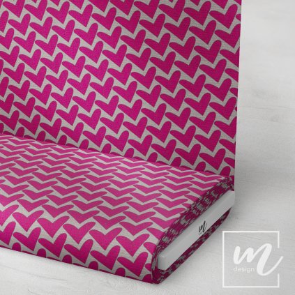 757010 srdce tmavě růžové látka 3