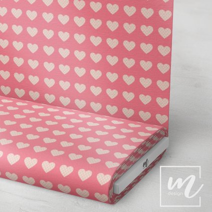 757011 srdce s mřížkou látka 3