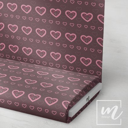 757021 srdce na hnědé látka 3