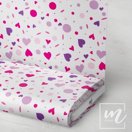 757036 srdíčka na bílé látka 3