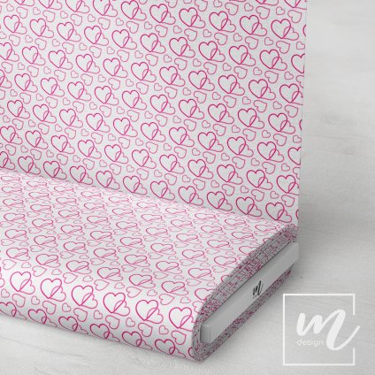 757066 jemné srdíčko na bílé látka 3