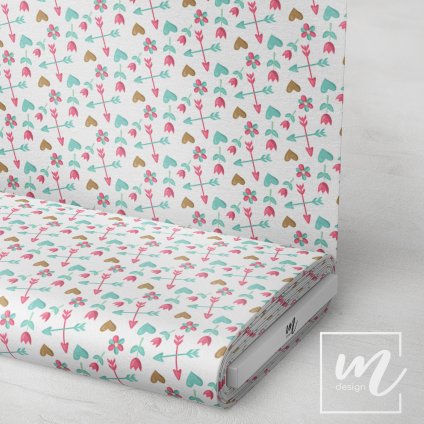 757077 srdce a šípy látka 3