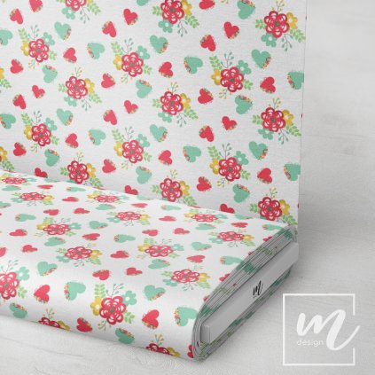 757092 srdce a kytičky LÁTKA 3