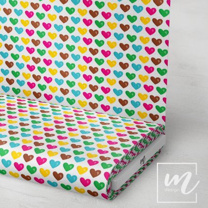 757105 barevné srdíčka LÁTKA 3