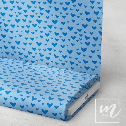 757110 5 malé velké srdíčko na světle modré látka 3