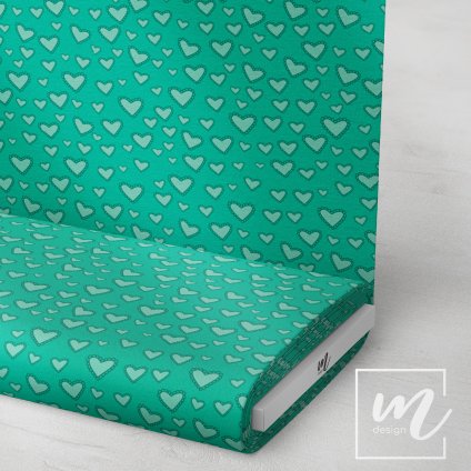 757109 4 srdíčka s krajkou na tmavě zelenélátka 3