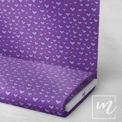 757109 6 srdíčka s krajkou na fialové látka 3