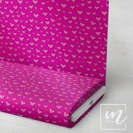 757109 7 srdíčka s krajkou na tmavě růžové látka 3