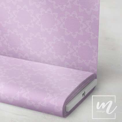 729011 mandala bílá na růžové látka 3