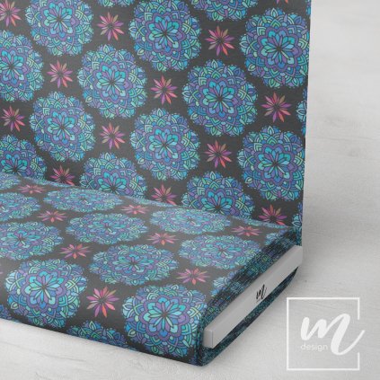 729025 mandala modro fialová látka 3