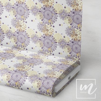 729035 mandala fialková na bílé látka 3