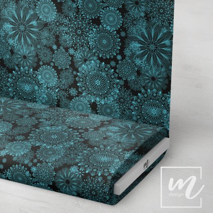 729047 mandala by Michell tyrkys na černé látka 3