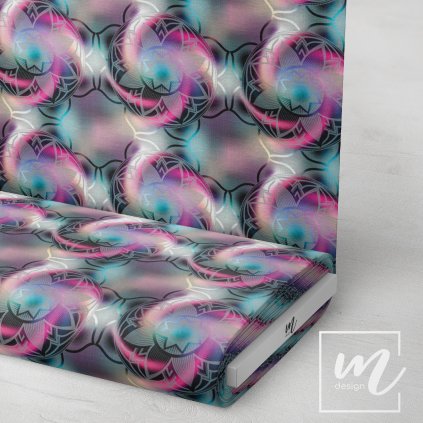 729050 mandala stříbrná látka 3