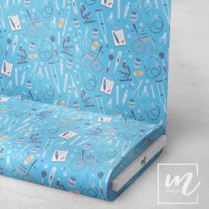 725037 medical na modré látka 3