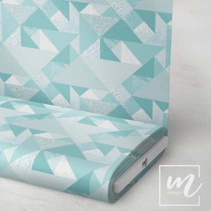 713004 1 abstrakt geometry trojúhelník mint látka 3