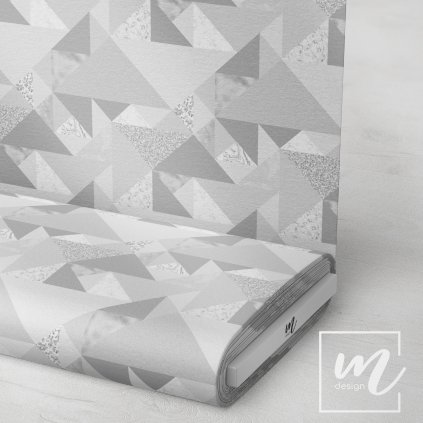 713004 2 abstrakt geometry trojúhelník šedý látka 3