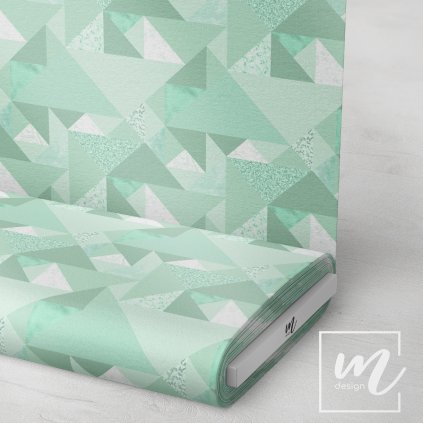 713004 4 abstrakt geometry trojúhelník zelený látka 3