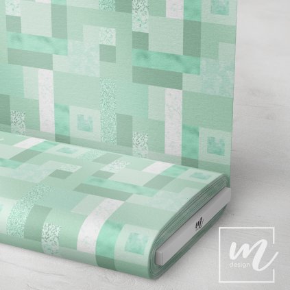 713011 3 abstrakt geometry obdélník zelená látka 3