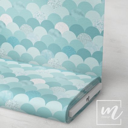 713012 1 abstrakt geometry vlnky mint látka 3