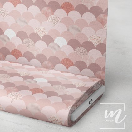 713012 4 abstrakt geometry vlnky růžová látka 3