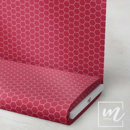 713018 7 plástev tmavě červená látka 3