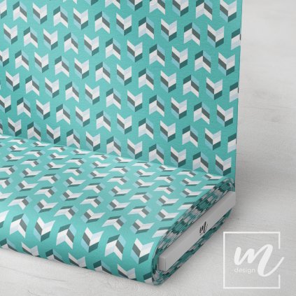 713019 5 rybí kost na mintové látka 3