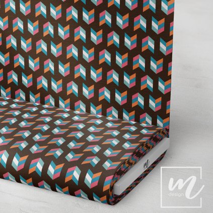 713019 12 rybí kost na hnědé látka 3