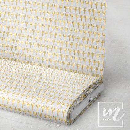 713051 trojzubec na bílé látka 3