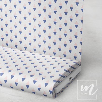 713055 trojúhelníčky modré látka 3