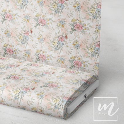 726017 malované kvítka na růžové látka 3