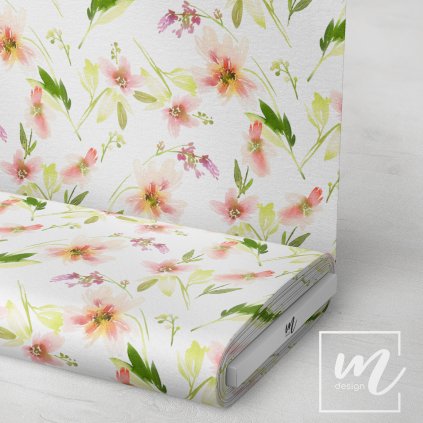 726115 květy akvarel látka 3