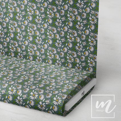 726166 kopretiny na zelené látka 3