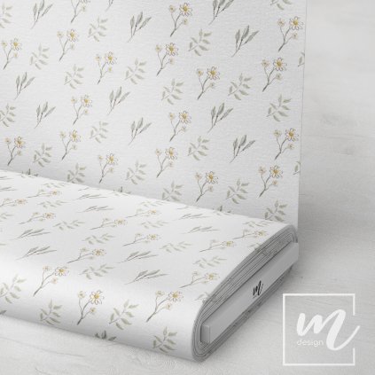 726187 heřmánek na bílé látka 3