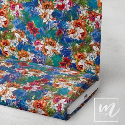726191 tropické květy látka 3