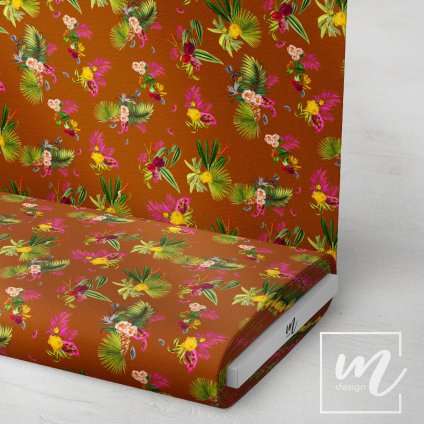 726197 tropické květy látka 3