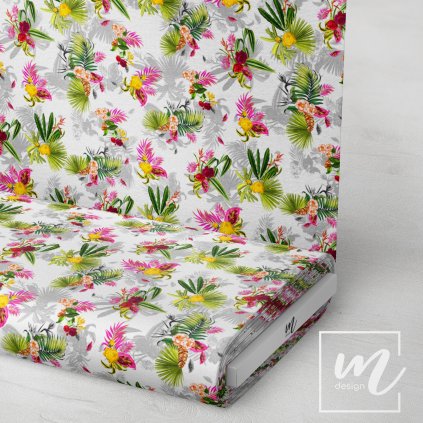 726198 tropické květy látka 3