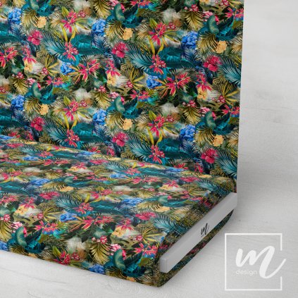 726199 tropické květy látka 3