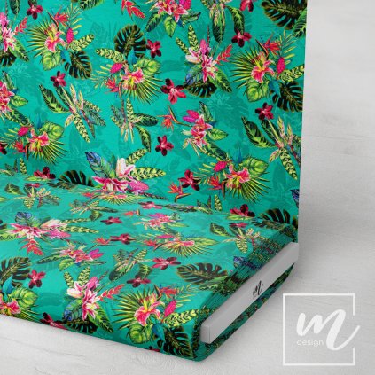 726201 tropické květy látka 3