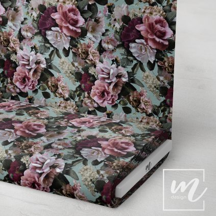 726223 2 květy moruše Aqua látka 3