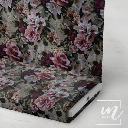 726223 5 květy morušel khaki látka 3