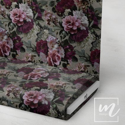 726224 5 květy moruše Khaki látka 3