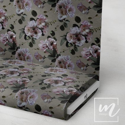 726226 5 květy moruše Khaki látka 3