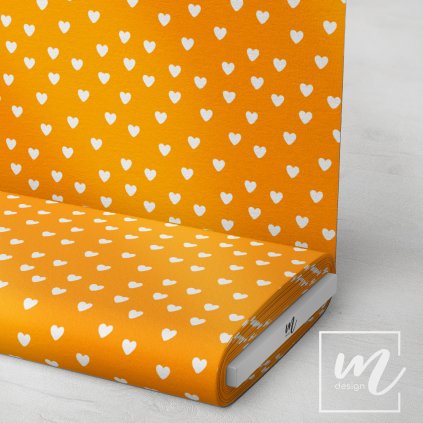 757113 4 Srdíčka na oranžové látka 3