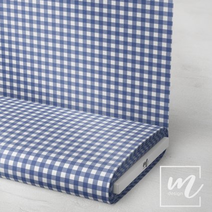 722048 6 káro drobné tmavě modré látka 3