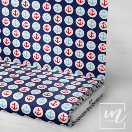 732004 kotvičky na tmavě modré látka 3