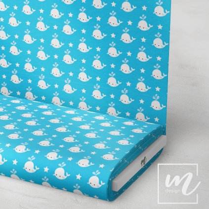 732013 velryba na modré látka 3