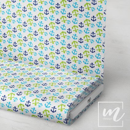 732014 barevné kotvičky na bílé látka 3