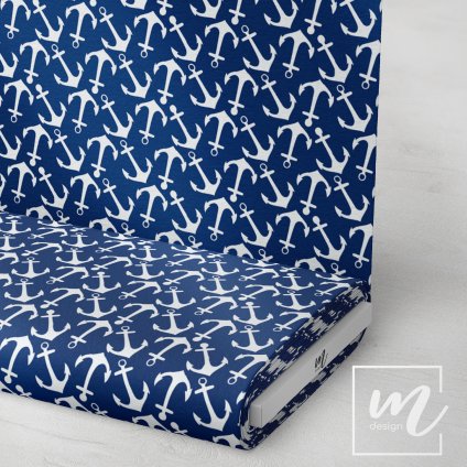 732032 bílé kotvičky na modré látka 3