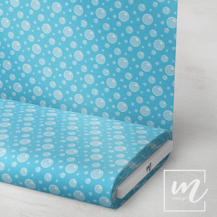 732039 bublinky v moři na světle modré látka 3