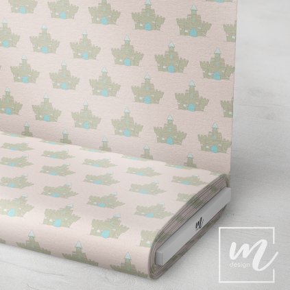 732050 hrad z písku na bílé látka 3